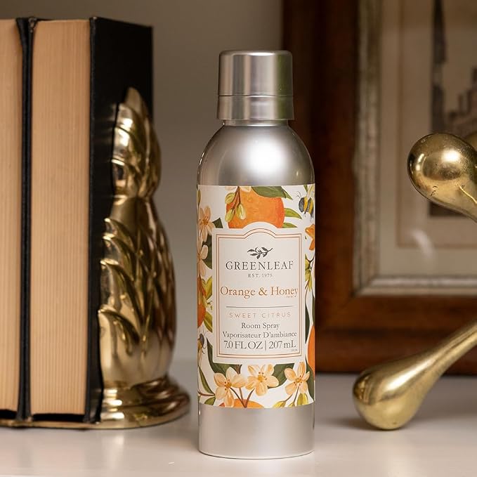 Greenleaf Gifts Orange & Honey Scented Room Air Freshener Spray | Non-Aerosol 7 - Image 3