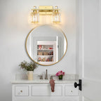 2-Light Gold Bathroom Light Fixtures, Modern Bathroom Vanity Lights Fixture - Image 5