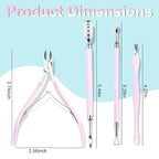 NXJ INFILILA Cuticle Remover Kit 4Pcs, Cuticle Remover Cuticle Trimmer Set - Image 2