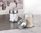 Amolliar 6Pc Apothecary Jars Bathroom Vanity Organizer- Rustic Farmhouse Decor - Image 4