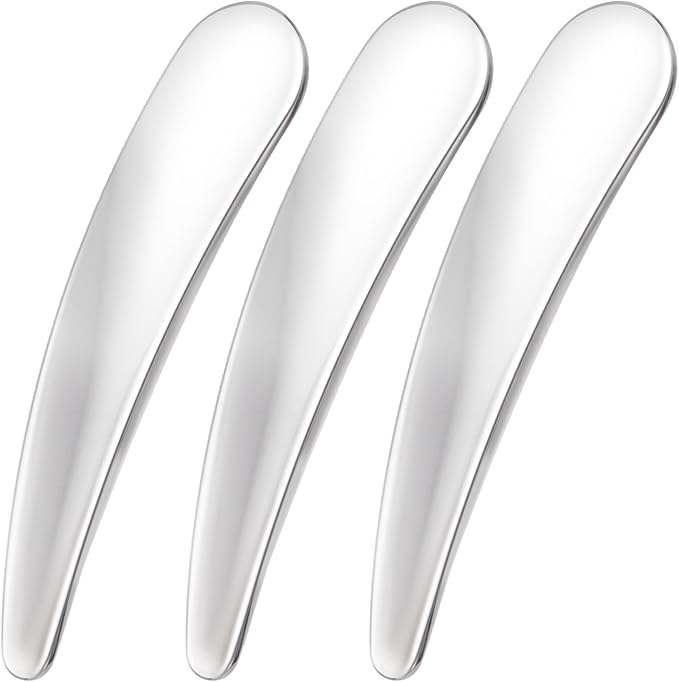 Pndeyo 3pcs Mini Stainless Steel Makeup Spatula, Reusable Cosmetic Cream by Pndeyo