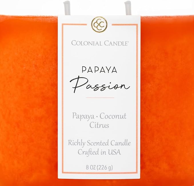 Colonial Candle Papaya Passion Scented Candle Jar, Highly Fragranced Candles - Image 5