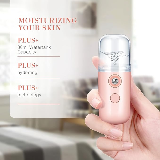 Honoson 2 Pack Nano Facial Mister Spray Bottle Handheld Humidifier Portable - Image 3