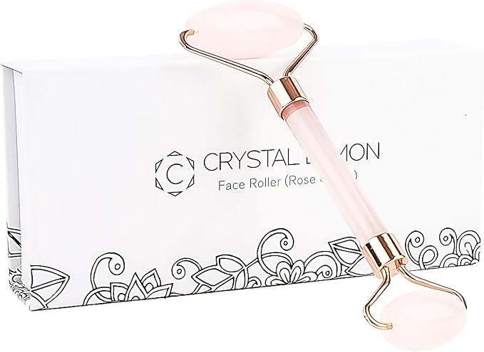 C CRYSTAL LEMON Rose Quartz Facial Roller by CrystalLemon