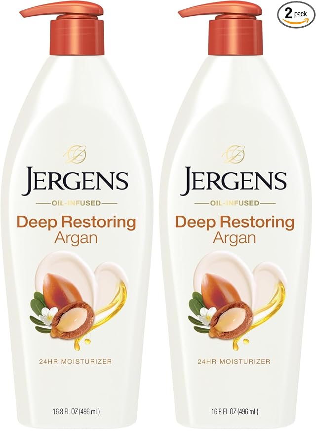 Jergens Deep Restoring Argan Oil Moisturizer, Soothing Body and Hand-Lotion by Jergens