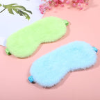 2 Pcs Plush Leopard Eye Mask Soft Sleeping Blindfold Eye Cover Comfortable - Image 4