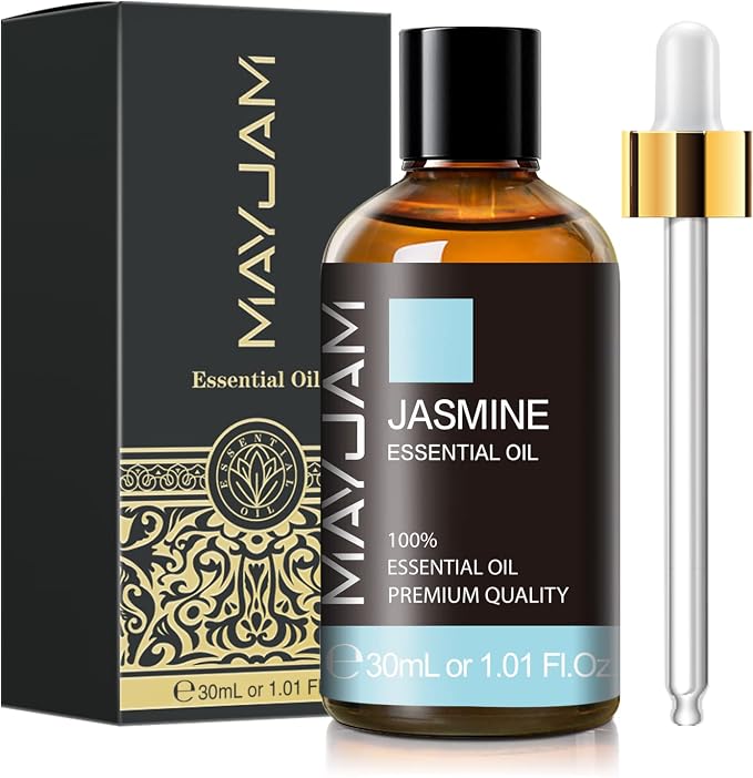 Jasmine Essential Oil 30ML/ 1.01FL.OZ, MAYJAM Pure Jasmine Oil Aromatherapy - Image 2