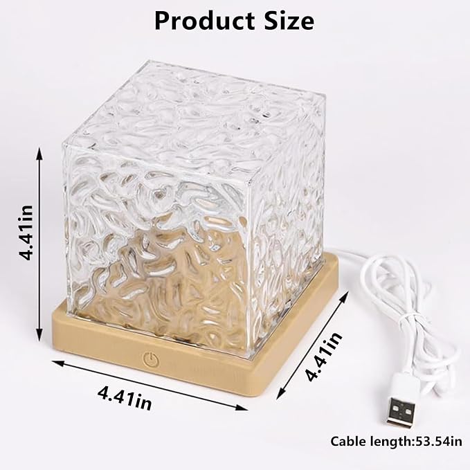 Ocean Wave Lights Projector Rechargeable, Touch Cube Color Changing Light - Image 4