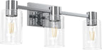 3-Light Modern Vanity Light Fixtures Over Mirror, Polished Chrome Bathroom - Image 9
