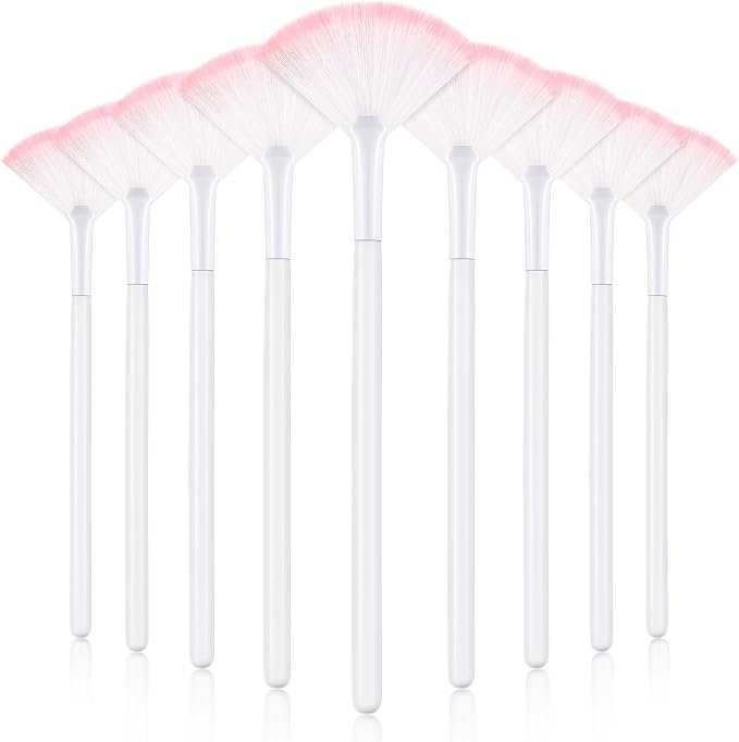 9 Pieces Facial Fan Mask Brushes, Soft Facial Applicator Brushes Tools by Maitys