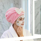PAGOW 2pcs Microfiber Hair Towel, Fast Drying Shower Cap Hair Towel Wrap - Image 3
