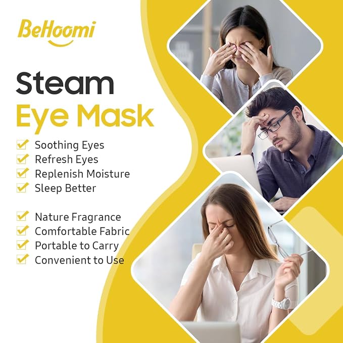 BeHoomi 30Packs Steam Eye Mask, Heated Eye Mask Warm Compress - Image 3