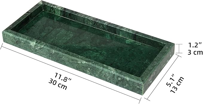 Marble Bathroom Vanity Tray, Luxury Natural Stone Small Decorative Tray - Image 2