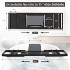 Domax Bathtub Caddy Tray Expandable Bamboo Tub Tray - Image 3