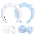 6Pcs Spa Set, Terry Cloth Headbands & Wrist Washbands by ACO-UINT