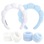 6Pcs Spa Set, Terry Cloth Headbands & Wrist Washbands by ACO-UINT