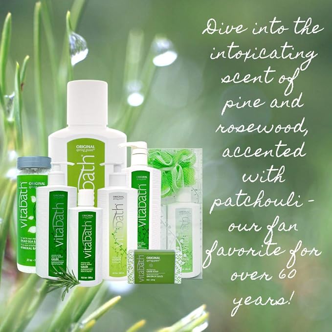 Vitabath Original Spring Green Moisturizing Bath & Shower Gel Wash Invigorating - Image 3