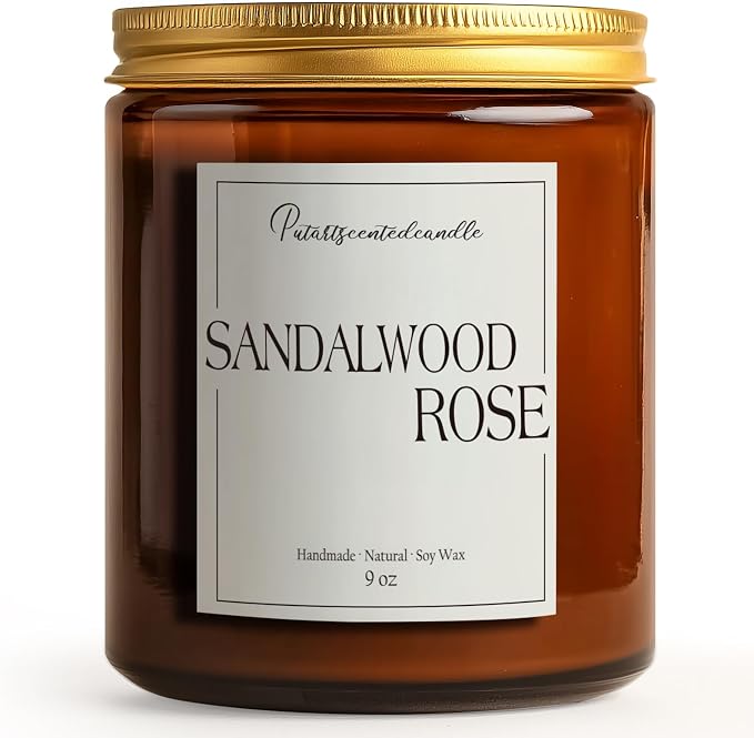 Sandalwood & Rose Scented Candles - Image 8