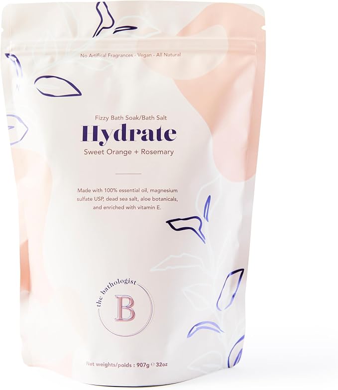 The Bathologist Hydrate Fizzy Bath Soak, Sweet Orange & Rosemary, Shea Butter & by Bathorium
