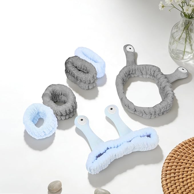 Snail Face Wash Headband Skincare & Wrist Bands - Image 7