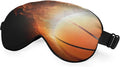 Fire Basketball Sleep Eye Mask Wall Funny Basketball Sports Silk Eye Mask by Unknown