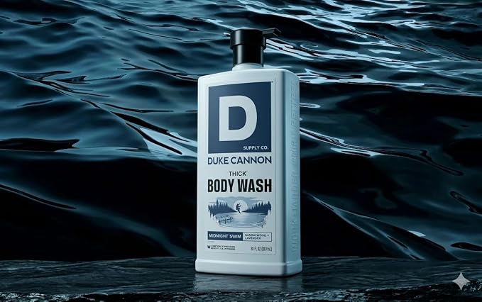 Duke Cannon THICK Body Wash for Men, Midnight Swim, Deep Cleansing & Hydrating - Image 6