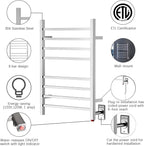 HEATGENE Towel Warmer, Heated Towel Warmer Rack, Wall-Mounted Hardwired/Plug-in - Image 3