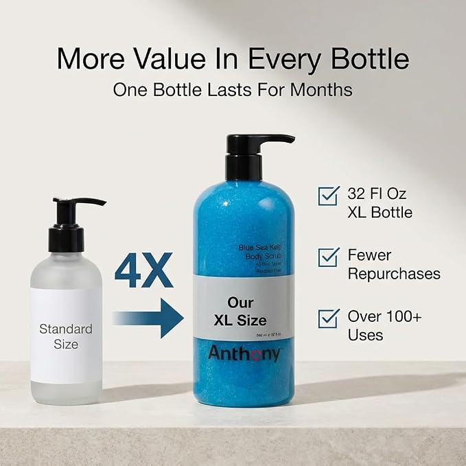 Anthony Exfoliating Body Scrub, Sea Salt, Vitamin C & Aloe Vera, Deep Cleans - Image 4