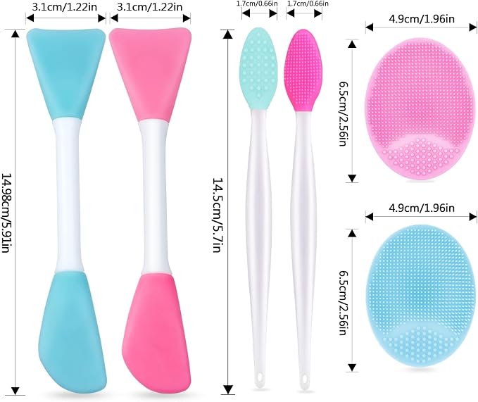 6pcs Silicone Face Brush Set - Image 6