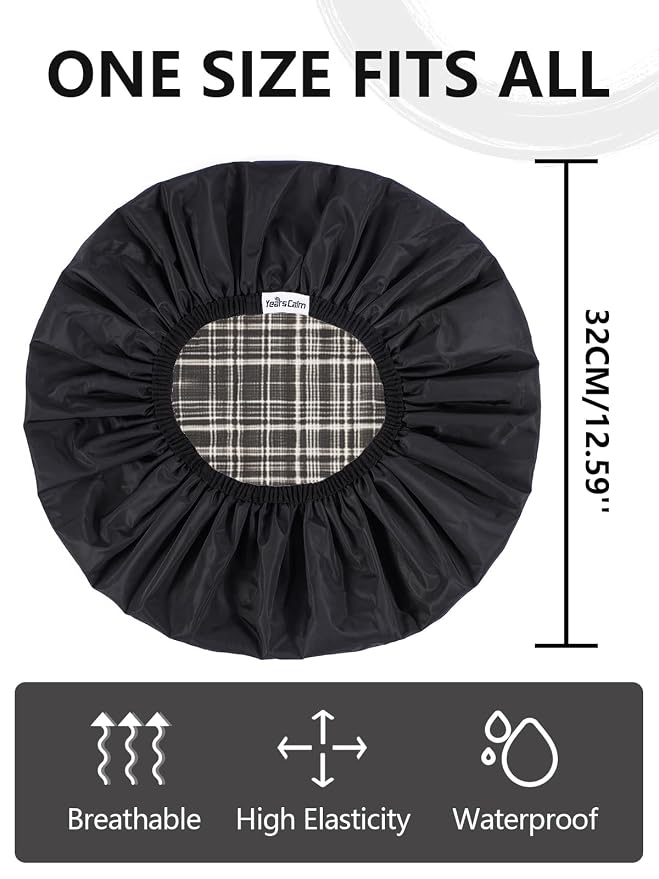 Years calm Men Shower Cap Reusable Waterproof, Dual-Layer Design, Double-Sided - Image 5