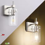 SOLFART 1 Light Vintage Vanity Light Brushed Nickel Bathroom Light Fixture Over - Image 5