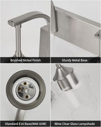 Brushed Nickel Bathroom Light Fixtures Bathroom Vanity Light - Image 4
