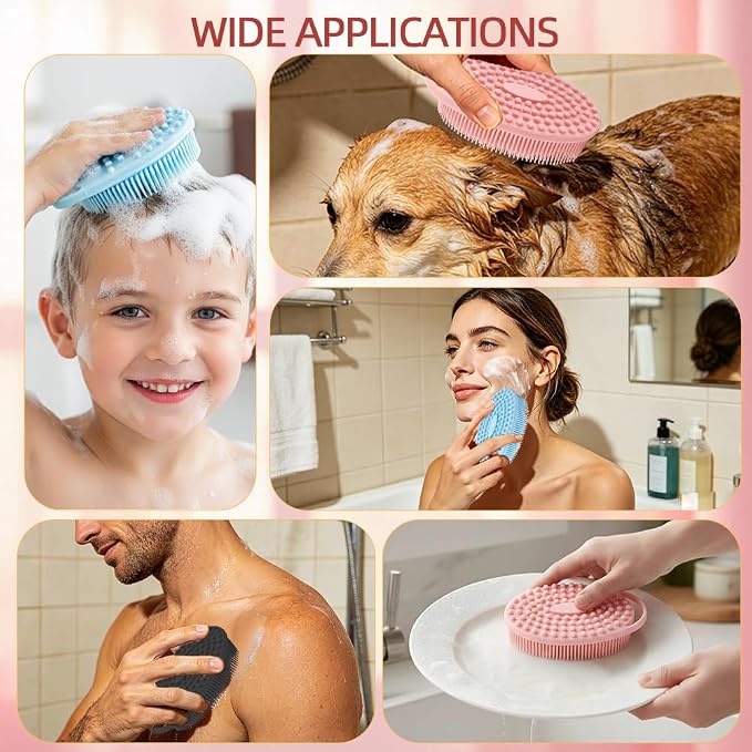 Silicone Body Scrubber 3 Pack Silicone Loofah Exfoliating Body Scrubber Soft - Image 7