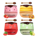 4 PCS Honey Lip Mask, Strawberry & Watermelon & Apple Lime Lip Sleeping Mask by Unknown