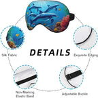 Dolphin Eye Mask Sleeping Mask Sea Fish Coral Whale Starfish Ocean World Sleep - Image 3