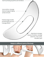 2-in-1 Stainless Steel Gua Sha Massage Tool Set, Muscle Scraper & IASTM Tools - Image 4
