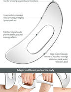 3-in-1 Stainless Steel Gua Sha Massage Tool Set, Muscle Scraper & IASTM Tools - Image 3