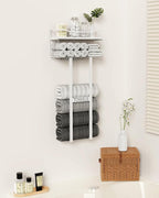 Aetyord Towel Racks for Bathroom 31inch Wall Mounted Towel Rack, Floating Shelf - Image 7