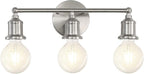 3-Light Vanity Light Fixture, Modern Brushed Nickel Wall Sconce Light Fixture by Makeyourlifeawesome