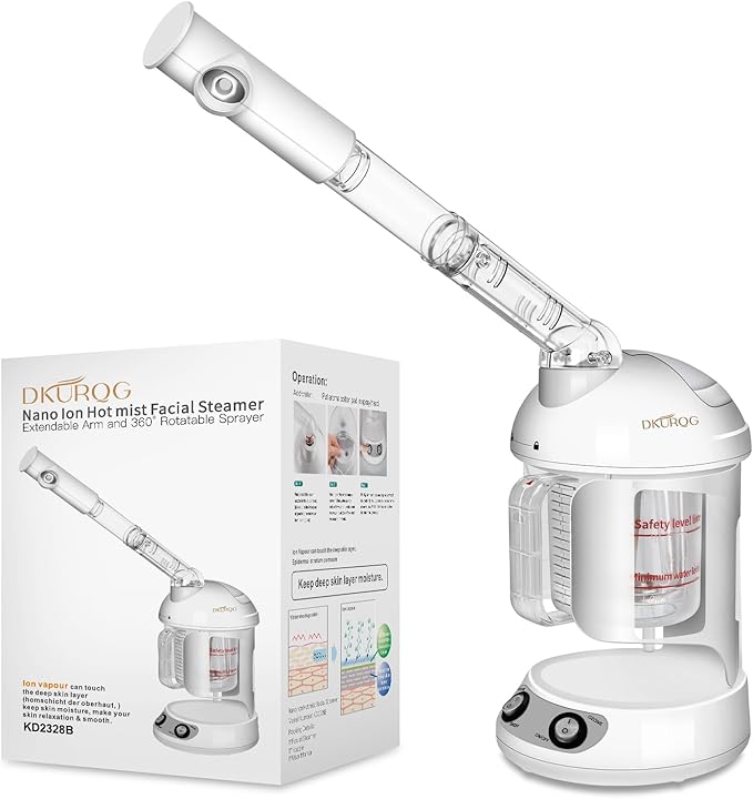 Nano Ionic Facial Steamer with Removable Water Cup, Face Steamer 360° Rotatable by Unknown