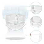 Wecolor 100 Pcs Disposable 3 Ply Earloop Face Masks, Suitable - Image 2