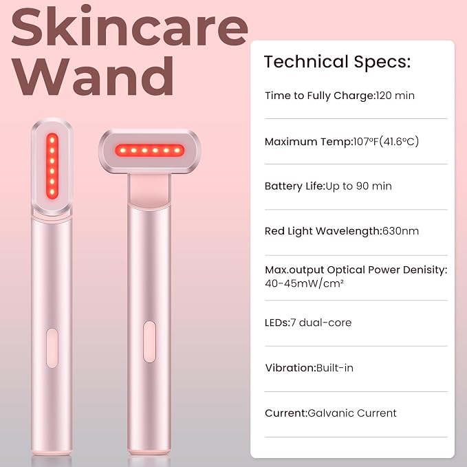 Red-Light-Therapy-for-Face, 7 in 1 LED Light-Therapy-Wand - Image 7