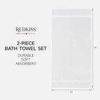 REDKISS 2 Pack 70"x35" Extra Large Cotton Bath Sheets - Image 3