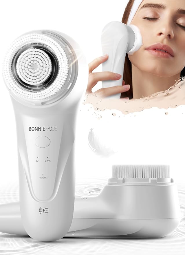 Sonic Facial Cleansing Brush for Deep and Through Facial Cleansing, Waterproof by BONNIEFACE