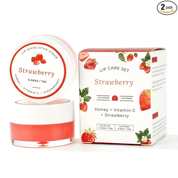 Lip Mask & Scrub Set, Overnight Moisturizer by benatu