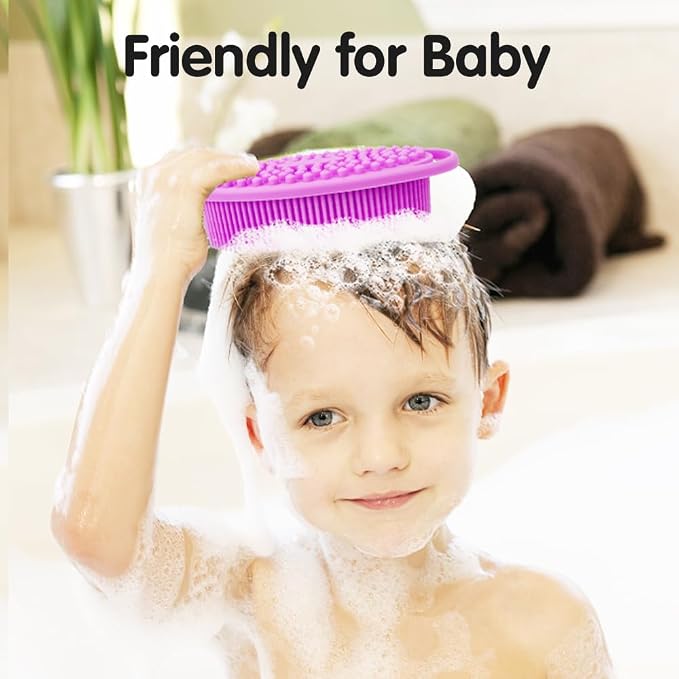 3 Pack Silicone Body Scrubber, Silicone Loofah Exfoliating Body Scrubber - Image 4