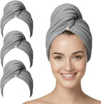 3 Pack Microfiber Hair Towel Wrap by YHPDYL