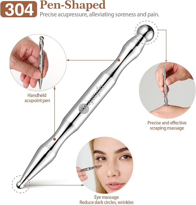 6-in-1 Stainless Steel Muscle & Fascia Scraper Tool Set, - Image 2