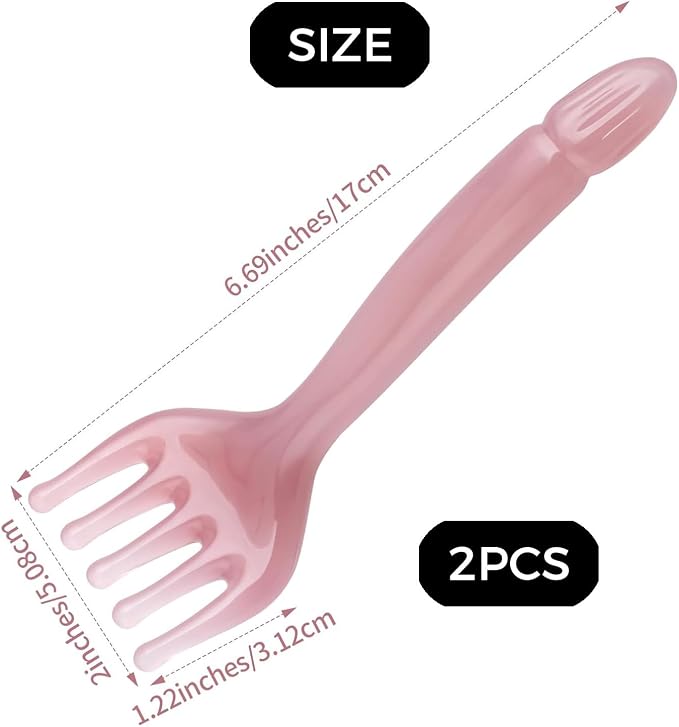 2Pcs Pink Head Massager Scalp Tool, Gua Sha Scalp Massager & Comb - Image 7