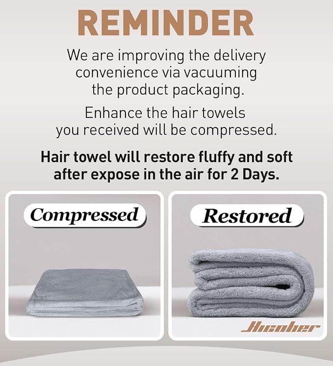 Hicober Microfiber Hair Towel, Drying Hair Wrap Towels - Image 8
